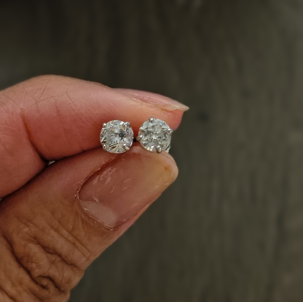14K 1 CTW Diamond Stud Earrings